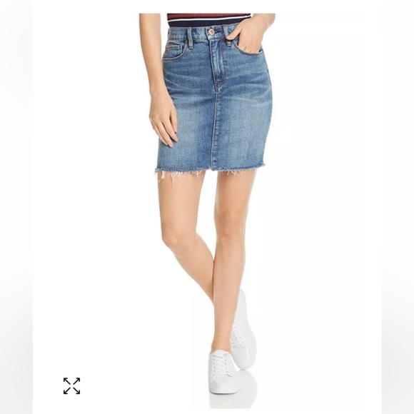 Like New! Hudson Lulu Cutoff Denim Mini Skirt in Vroom - Picture 1 of 9